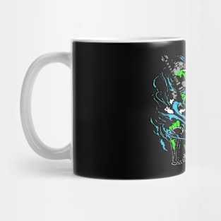 Ghost Retro Neon Green Mug